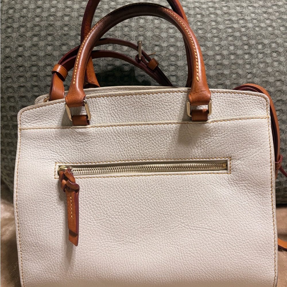 Dooney & Bourke Cream and Tan Satchel - Picture 2 of 7